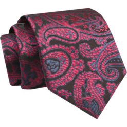 Krawat - ALTIES - Bordowo Czerwony ze Wzorem Orientalnym. Czerwone krawaty i muchy męskie Alties, bez wzorów, z tkaniny, eleganckie. Za 49.00 zł.