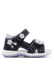 Nelli Blu Sandały CM220810-13 Granatowy. Niebieskie sandały dziewczęce Nelli Blu, ze skóry, bez zapięcia. Za 99.99 zł.