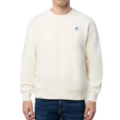 Bluza polarowa NORTH SAILS CREWNECK SWEATSHIRT Biały. Białe bluzy bez kaptura męskie North Sails, m, z polaru. Za 292.99 zł.
