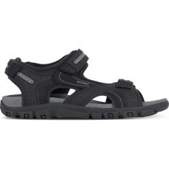 Geox - Sandały. Czarne sandały męskie Geox, z materiału, bez zapięcia. W wyprzedaży za 249.90 zł.