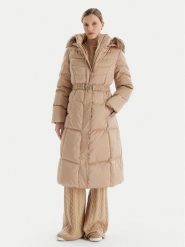 Guess Kurtka puchowa W5BL29 W2802 Beżowy Regular Fit. Brązowe kurtki damskie Guess, m, z aplikacjami, z puchu, bez kaptura. Za 779.00 zł.