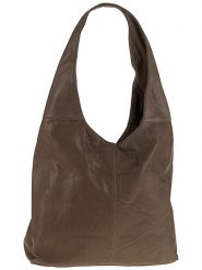 ORE10 Skórzana torebka "Vercelli" w kolorze szarobrązowym - 40 x 30 x 14 cm rozmiar: onesize. Brązowe torebki klasyczne damskie ORE10, bez wzorów, z materiału, bez dodatków. Za 260.99 zł.