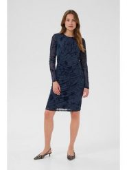 CULTURE Sukienka w kolorze granatowym rozmiar: L. Niebieskie sukienki damskie Culture, l, bez wzorów, bez kołnierzyka, bez ramiączek, mini. Za 130.99 zł.