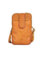 Bellicci Skórzana torebka "Emberly" w kolorze jasnobrązowym na telefon - 11 x 18 x 2 cm rozmiar: onesize. Brązowe torebki klasyczne damskie Bellicci, bez wzorów, z materiału, bez dodatków. Za 130.99 zł.