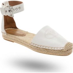ESPADRYLE Emporio Armani. Białe espadryle damskie Emporio Armani, bez wzorów, ze skóry, bez obcasa, na koturnie. Za 491.40 zł.