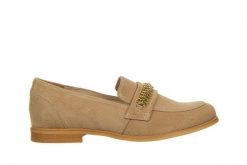 Mokasyny Bayla-159 4591 007-P Beż Lico 159117, Skóra naturalna - 36. Brązowe mokasyny damskie Bayla, ze skóry. W wyprzedaży za 224.10 zł.