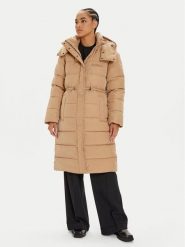 Calvin Klein Płaszcz zimowy K20K207740 Beżowy Regular Fit. Brązowe płaszcze damskie CALVIN KLEIN, na zimę, xl, bez wzorów, z syntetyku. Za 879.99 zł.
