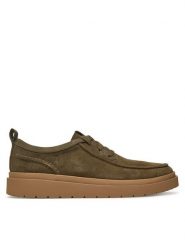Clarks Półbuty Polden Moc 26180869 Zielony. Zielone półbuty męskie Clarks, ze skóry, bez zapięcia. Za 399.99 zł.