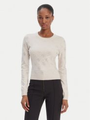 Guess Sweter W6RR66 Z3JD2 Beżowy Regular Fit. Brązowe swetry klasyczne damskie Guess, xxl, z syntetyku, bez kołnierzyka. Za 525.00 zł.