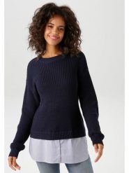 Aniston Sweter w kolorze granatowym rozmiar: 40. Niebieskie swetry klasyczne damskie Aniston, ze splotem, bez kołnierzyka. Za 82.44 zł.