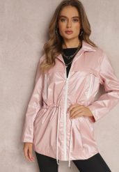 Różowa Kurtka z Połyskiem Grainne. Czerwone kurtki damskie Renee, l, bez wzorów, bez kaptura. Za 159.99 zł.