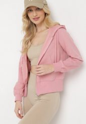 Różowa Bluza z Kapturem Zapinana na Zamek Błyskawiczny Etarvia. Czerwone bluzy z kapturem damskie Born2be, na lato, l. Za 34.99 zł.