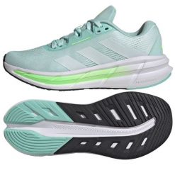 Buty do biegania adidas Questar 3 W JQ5068 zielone. Zielone obuwie do biegania damskie . Za 465.58 zł.