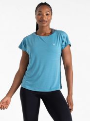 Dare 2b Koszulka sportowa "Persisting" w kolorze niebieskim rozmiar: 42. Niebieskie bluzki sportowe damskie Dare 2b, z materiału, bez kołnierzyka, bez ramiączek. Za 69.75 zł.