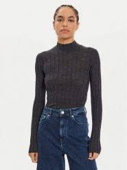 IVY OAK Sweter Kacy Rose IO113151 Szary Slim Fit. Szare swetry klasyczne damskie Ivy & Oak, l, z wełny, bez kołnierzyka. Za 559.99 zł.