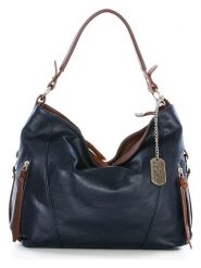 Anna Morellini Skórzana torebka "Noalia" w kolorze granatowo-brązowym - 32 x 25 x 12 cm rozmiar: onesize. Brązowe torebki klasyczne damskie Anna Morellini, bez wzorów, z materiału, bez dodatków. Za 326.99 zł.