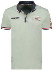 Geographical Norway Koszulka polo "Konbustyble" w kolorze zielonym rozmiar: S. Zielone koszulki polo męskie Geographical Norway, s, bez wzorów, z bawełny, bez ramiączek. Za 83.22 zł.