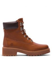 Timberland Botki Carnaby Cool 6In TB0A5YWGF131 Brązowy. Brązowe botki damskie Timberland, ze skóry, bez obcasa, na płaskiej podeszwie, bez zapięcia. Za 679.99 zł.