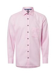 Andrew James koszula biznesowa - non-iron Mężczyźni Regular Fit Bawełna różowy, 46. Czerwone koszule męskie Andrew James, m, bez wzorów, z bawełny, bez kołnierzyka, bez ramiączek. Za 149.95 zł.