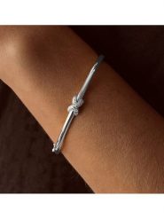 Eclat d'Argent Srebrna bransoletka z cyrkoniami rozmiar: onesize. Szare bransoletki damskie Eclat d'Argent, srebrne. Za 304.99 zł.