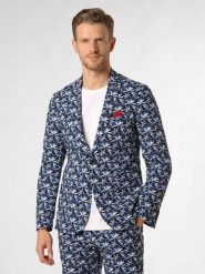 Finshley & Harding London kurtka modułowa Mężczyźni Slim Fit niebieski|biały, 46. Białe kurtki męskie Finshley & Harding London, m, bez wzorów, eleganckie, bez kaptura. Za 399.95 zł.