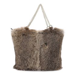 Brązowa Torebka Damska Luka-Pelli Z Naturalnym Futrem Z Królika. Brązowe torebki klasyczne damskie Luka Pelli, bez wzorów, bez dodatków. Za 689.00 zł.