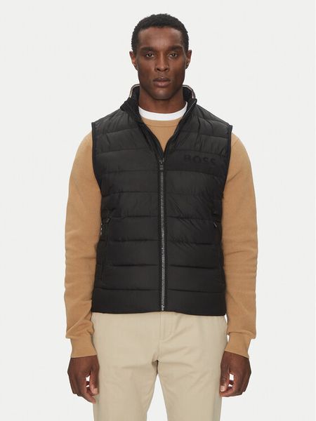 BOSS Kamizelka H-Cenito 50518375 Czarny Regular Fit. Czarne kamizelki męskie Boss, m, z syntetyku. Za 659.99 zł.