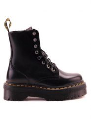 Dr. Martens Skórzane botki w kolorze czarnym rozmiar: 42. Czarne botki damskie Dr. Martens, bez obcasa, na platformie, bez zapięcia. Za 792.53 zł.