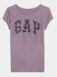 Gap T-Shirt 794900-01 Fioletowy Regular Fit. Fioletowe koszulki dziewczęce GAP, bez wzorów, z bawełny, bez ramiączek. Za 79.99 zł.