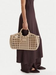 GINO ROSSI Torebka EO-LDA9109 Beżowy. Brązowe torebki klasyczne damskie Gino Rossi, bez wzorów, z materiału, bez dodatków. Za 299.99 zł.