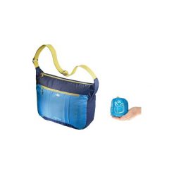 Torba ultra kompaktowa. Niebieskie torebki klasyczne damskie QUECHUA, bez wzorów, z materiału, bez dodatków. Za 29.99 zł.