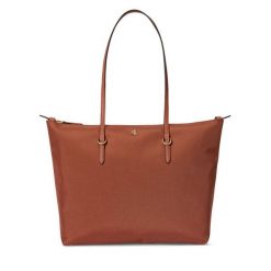 Torebka LAUREN RALPH LAUREN. Brązowe torebki klasyczne damskie Lauren Ralph Lauren, bez wzorów, bez dodatków. Za 639.99 zł.