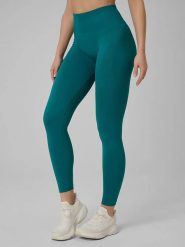 4F Legginsy sportowe w kolorze turkusowym rozmiar: XS/S. Niebieskie legginsy damskie 4f, s, bez wzorów, z materiału, z podwyższonym stanem, outdoorowe. Za 57.99 zł.