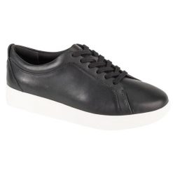 Buty FitFlop Rally Sneakers X22-001 czarne. Czarne buty sportowe na co dzień damskie bez wzorów, z gumy, trekkingowe. Za 557.01 zł.