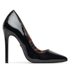 Szpilki DeeZee. Czarne szpilki DeeZee, bez wzorów, bez obcasa. Za 139.99 zł.