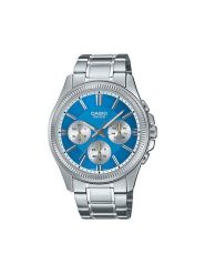 Casio Zegarek MTP-1375PD-2A2VEF Srebrny. Szare, analogowe zegarki męskie Casio, srebrne. Za 359.99 zł.