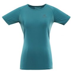 Damska koszulka turystyczna szybkoschnąca Alpine Pro Bonda 2. Zielone t-shirty damskie Alpine Pro, bez wzorów, bez kołnierzyka. W wyprzedaży za 69.00 zł.