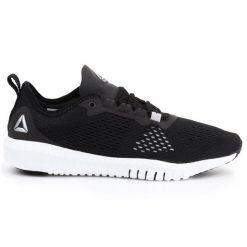Buty Reebok Flexagon W CN2407 czarne. Czarne buty sportowe na co dzień damskie bez wzorów, z gumy, na fitness i siłownię. Za 449.26 zł.