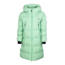Kurtka damska płaszcz SNOW LEOPARD Primaloft1. Zielone kurtki damskie Bergson, na zimę, s, bez wzorów, z puchu, eleganckie. W wyprzedaży za 719.00 zł.