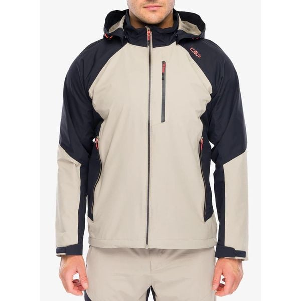 Kurtka przeciwdeszczowa męska CMP Fayro Jacket. Brązowe kurtki męskie CMP, m, bez wzorów, sportowe, bez kaptura. Za 384.99 zł.