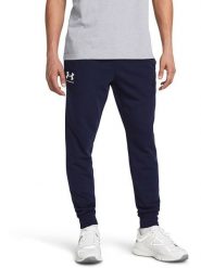 Under Armour Spodnie dresowe "Rival" w kolorze granatowym rozmiar: XXL. Niebieskie spodnie dresowe męskie Under Armour, bez wzorów, z dresówki. Za 135.17 zł.