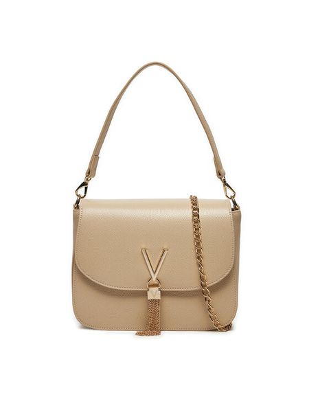 Valentino Torebka Divina VBS1R404G Beżowy. Brązowe torebki klasyczne damskie Valentino, bez wzorów, ze skóry, bez dodatków. Za 279.99 zł.