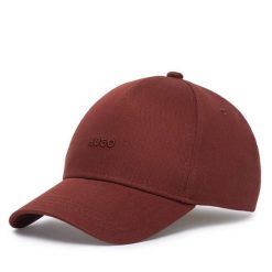 Czapka z daszkiem HUGO. Brązowe czapki z daszkiem damskie Hugo, bez wzorów. Za 149.99 zł.