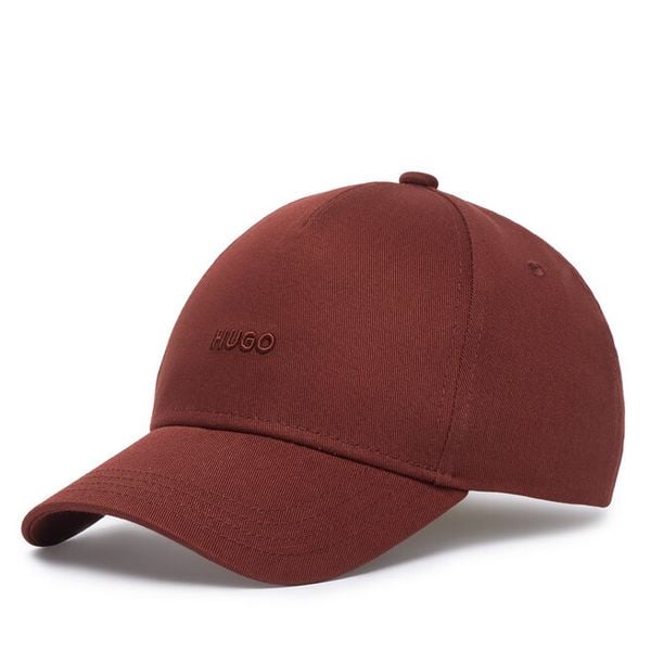 Czapka z daszkiem HUGO. Brązowe czapki z daszkiem damskie Hugo, bez wzorów. Za 149.99 zł.