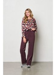 &Co Woman Spodnie "Perfaite" w kolorze brązowym rozmiar: L. Brązowe spodnie materiałowe damskie &Co Woman, bez wzorów, z materiału, z podwyższonym stanem. Za 213.18 zł.