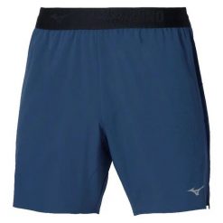 Szorty Mizuno Core 7,5 ". Niebieskie szorty męskie Mizuno, l, z materiału, do biegania. Za 209.99 zł.