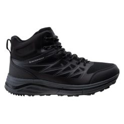Buty Hi-Tec Gewila Mid Wp M 92800376983 czarne. Czarne buty trekkingowe męskie z materiału, bez zapięcia, trekkingowe. Za 362.24 zł.