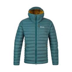 Kurtka z kapturem Rafiki Project. Niebieskie kurtki męskie Rafiki, bez wzorów, z puchu, sportowe, z kapturem. W wyprzedaży za 858.40 zł.