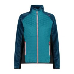 Hybrdowa kurtka unlimitech dla kobiet CMP. Niebieskie kurtki damskie CMP, bez wzorów, bez kaptura. Za 371.50 zł.