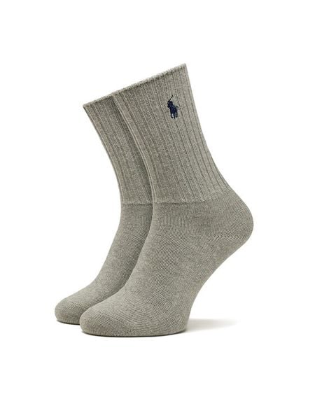 Polo Ralph Lauren Skarpety długie 455846847013 Szary. Szare skarpetki damskie Polo Ralph Lauren, bez wzorów, z bawełny. Za 89.99 zł.